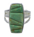 Sterling Silver And Turquoise Inlay Jewelry Ring Size 7-3/4 VX57372